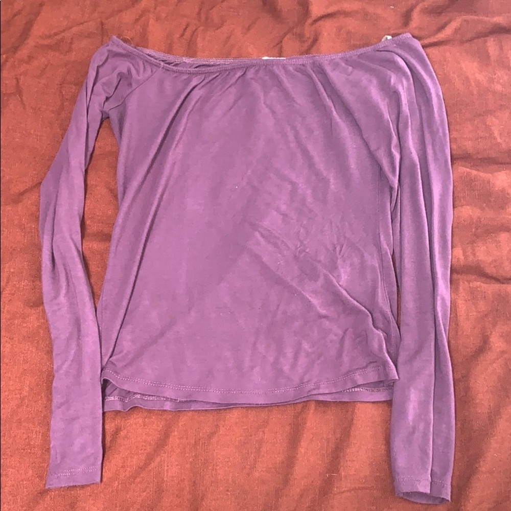 Off the Shoulder Long Sleeve Top